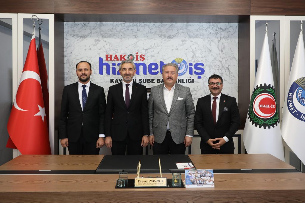 Melikgazi Belediye Başkanı Palancıoğlu’ndan Hizmet-İş Sendikası Kayseri Şube Başkanı Navruz’a hayırlı olsun ziyareti