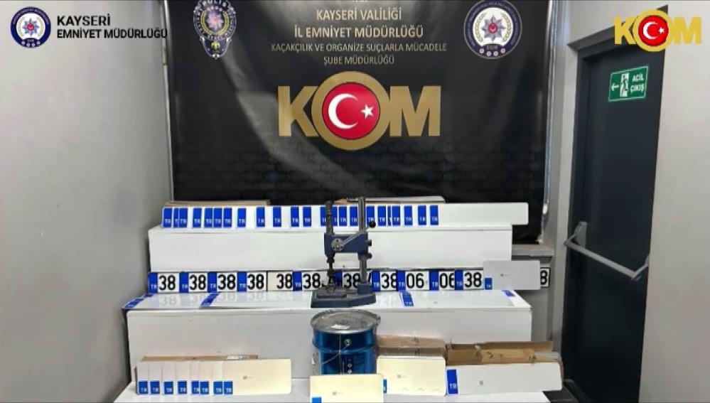 Kayseri’de sahte plaka operasyonu: 2 gözaltı