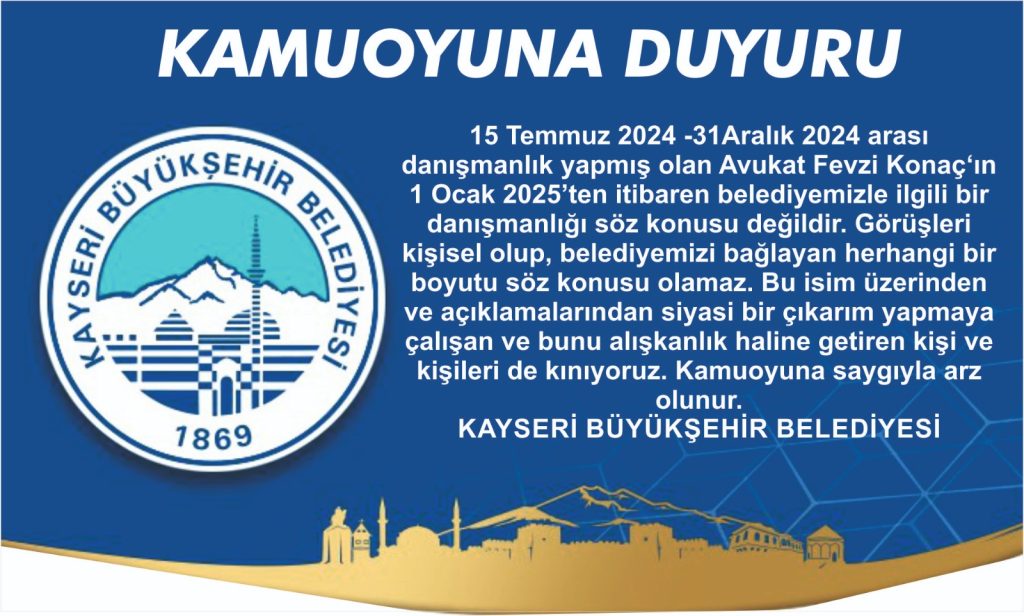 Büyükşehir’den duyuru ve kınama