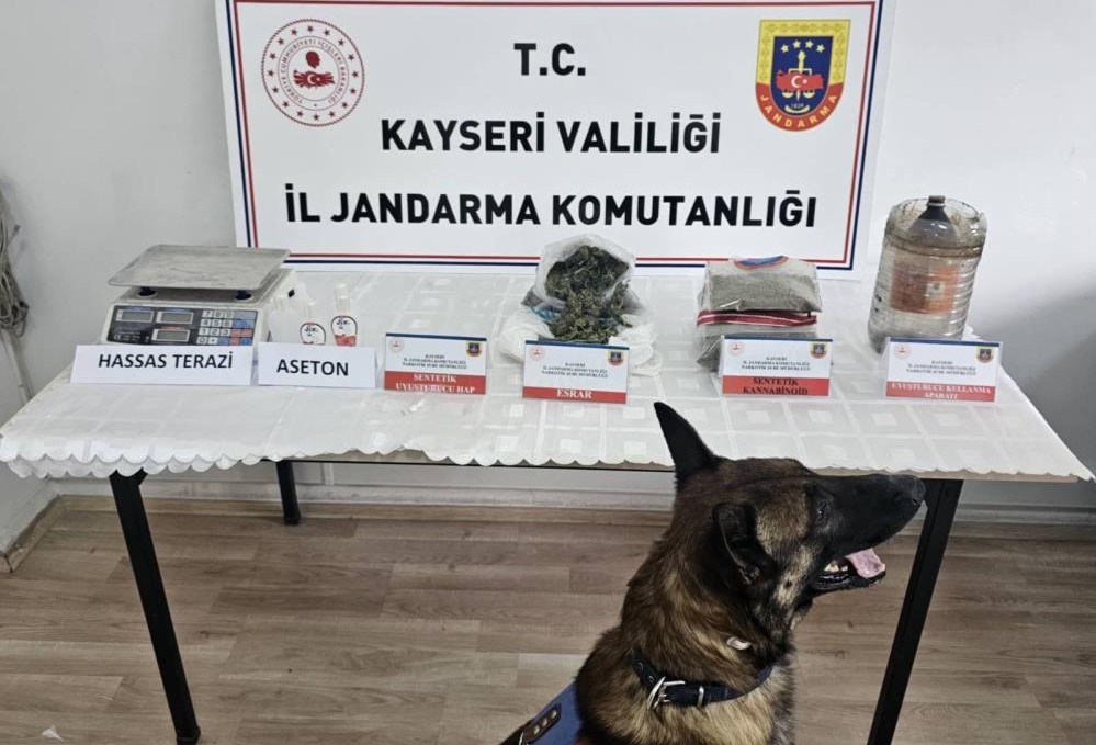 Kayseri’de uyuşturucu operasyonu: 2 gözaltı