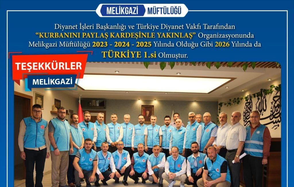 Melikgazi Müftülüğü’nden tarihi başarı