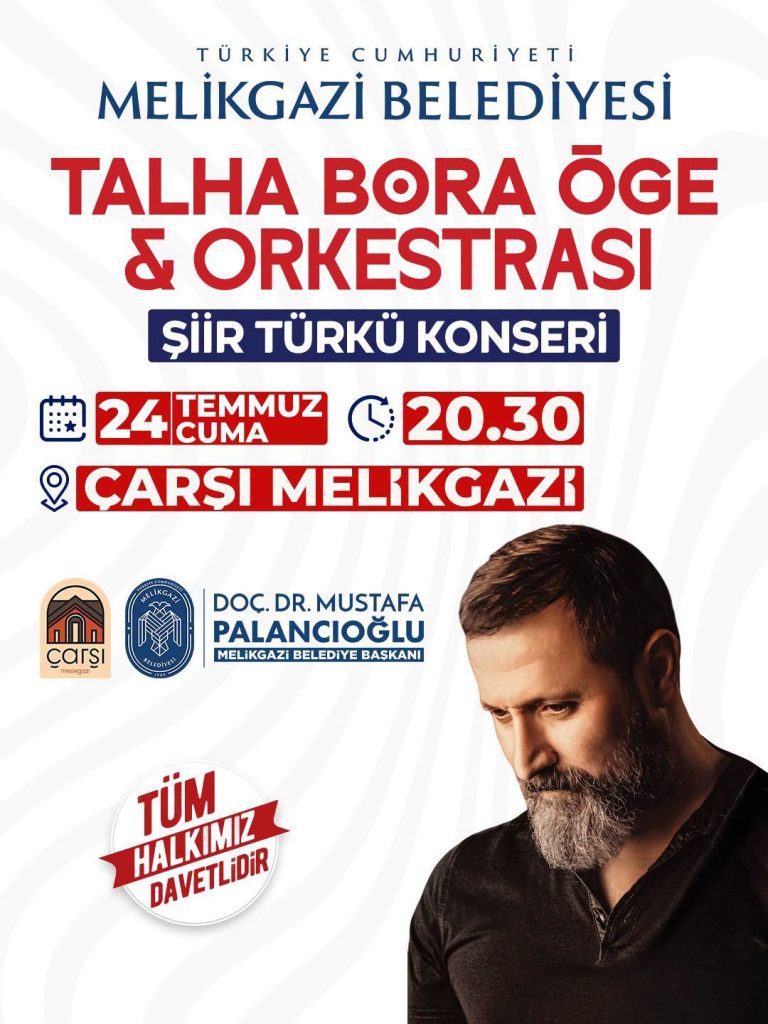 Çarşı Melikgazi’de şiir ve türkü gecesi düzenlenecek