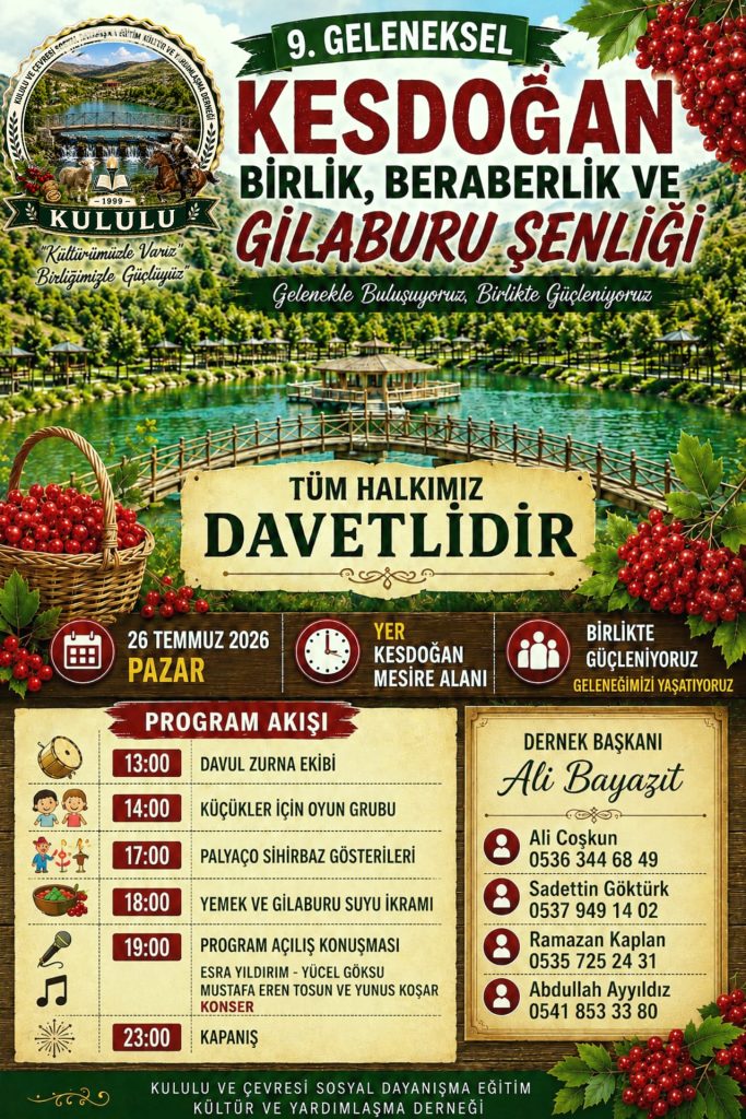 Kesdoğan Birlik, Beraberlik ve Gilaburu Şenliği 9. kez düzenlenecek