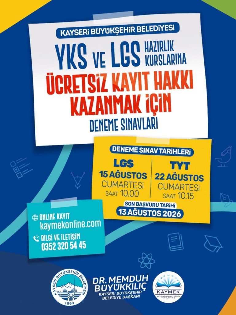 KAYMEK’ten öğrencilere ücretsiz YKS ve LGS kursu fırsatı