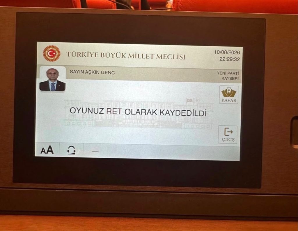 Aşkın Genç’ten Çerçeve Yasa’ya ret oyu: “Milletimizin hassasiyetlerini dikkate aldım”