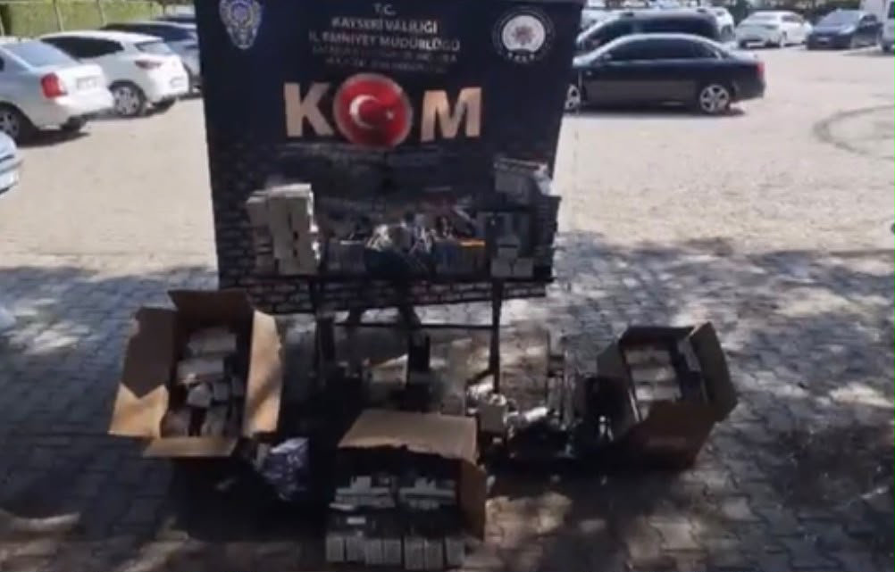 Kayseri’de kaçak sigara operasyonu: 1 gözaltı