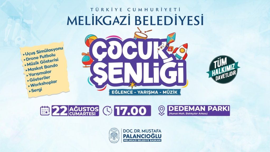 Melikgazi’de çocuklara özel Şenlik düzenlenecek